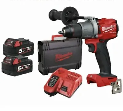 Milwaukee M18 FPD2-502X 18V Fuel Percussion Drill With 2x 5.0Ah Batteries • £252.95