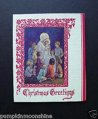 Unused Margaret W. Tarrant Xmas Greeting Card  Children Adoring Baby Jesus • $34