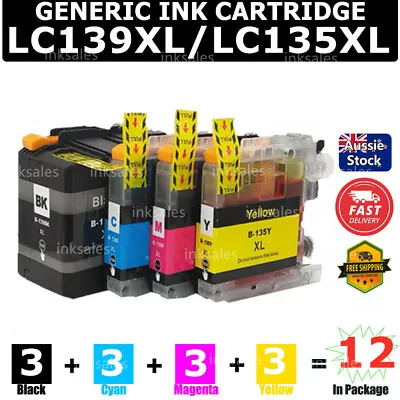 12x Ink Cartridge LC139XL LC135XL LC139 For Brother MFC J6520dw J6720dw J6920dw • $35