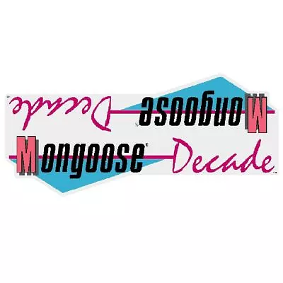 1987 Decade Mongoose Down Tube Decal - White Chrome Or Mint Frame • $24.95