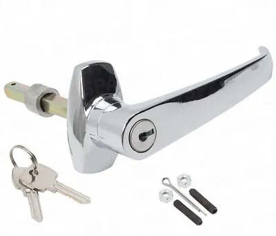 Garador Garage Door Lock Handle Locking T Bar Chrome Car Boot Old Style Mk1 S/s • £15.95