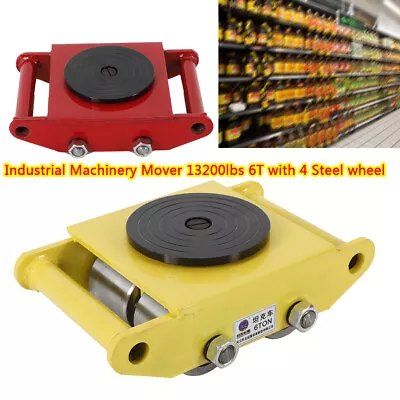 $68.02 • Buy 6T Machinery Mover Dolly Skate Roller Mover Cargo Trolley Industrial/Home 2Color