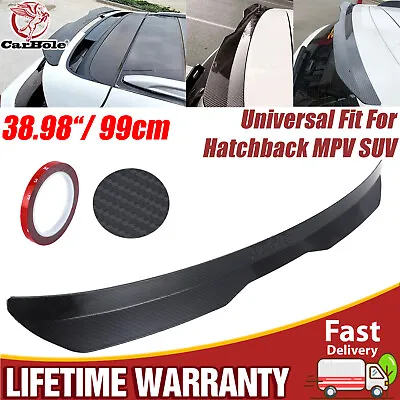 39  Rear Roof Spoiler Wing Trunk Lip Carbon Fiber Universal Fit For Hatchback • $39.99