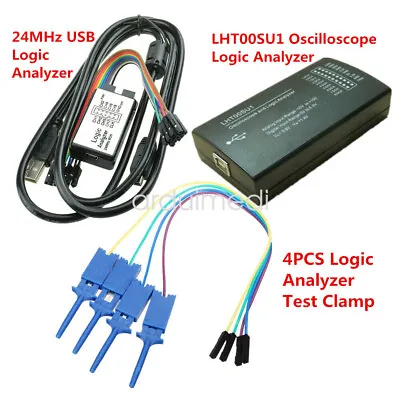 24MHz Logic Analyzer LHT00SU1 Virtual Oscilloscope USB Device I2C SPI For M100 • £1.78