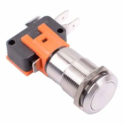 19mm Latching Vandal Resistant Push Button Switch SPDT 21A • £12.99