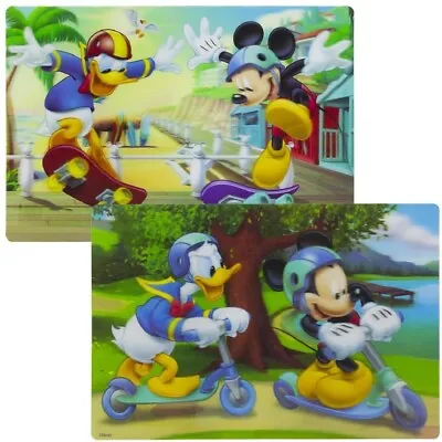  Mickey And Donald Pair Of 3D Meal Time Mats Scooters And Skateboards • £9.99