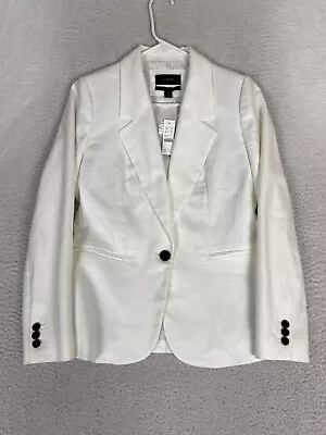 NWT J.Crew Parke Linen Blend Blazer In White Size 2 • $42.88