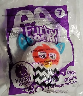 2013 Hasbro McDonalds Happy Meal Toy White Furby Boom #7 Blue Ears Red Glasses • $1.99
