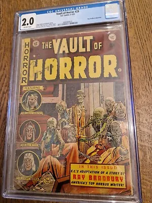 Vault Of Horror #29 1953 CGC 2.0 GD Off White Pgs | Ray Bradbury | Pre Code • £200