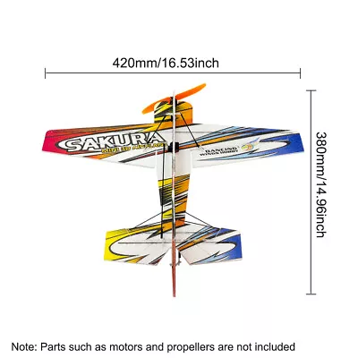420mm Wingspan RC Airplane Kit Aerobatic Fly Mini 3D Sakura Toy DIY EPP Foam • $29.47
