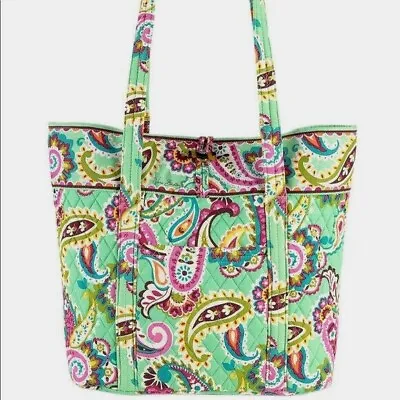 Vera Bradley~ Vera  Extra Large Tote Bag~tutti Frutti Paisley~mint Green~new! • $69.90