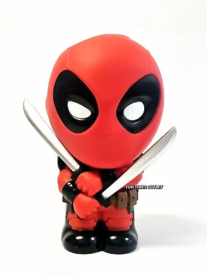 Marvel Deadpool With Swords PVC Figure Chibi Coin Bank Piggy Bank • $21.95