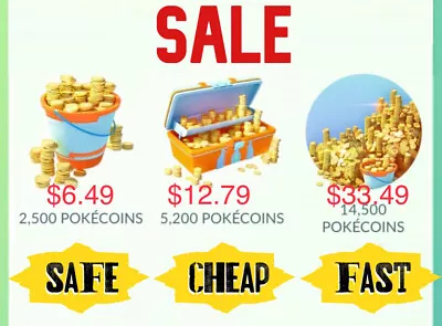 Pokemon GO Coins- SUPER Cheap Pokecoins - Safe Cheap Fast ✅ • $48