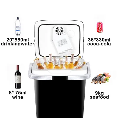 Mini Fridge Electric Cooler And Warmer 12V DC Cooler Car Refrigerator For Travel • $67.58