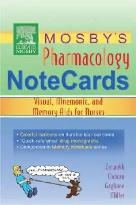 Mosby's Pharmacology Memory NoteCards: Visual Mnemonic And Memory Aids  - GOOD • $5.19
