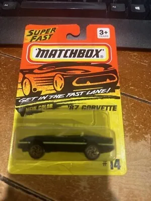 1994 Matchbox '87 Corvette #14 Black • $2.25