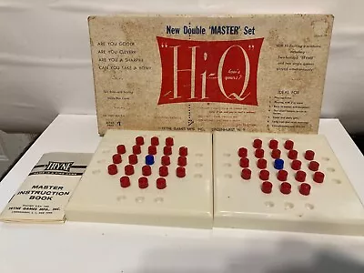 Vintage Hi-Q Double Master Game Set 1954 Not Enough Pegs For 2 Players • $6