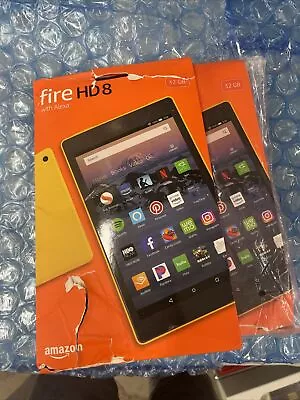 BRAND NEW Amazon Fire HD 8 32gb Tablet Canary Yellow 7th Gen With Alexa • $40