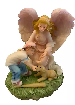 Seraphim Classics Angel Figurine Watch Over Me Baseball Boy & Dog. Roman Inc. • $16.95