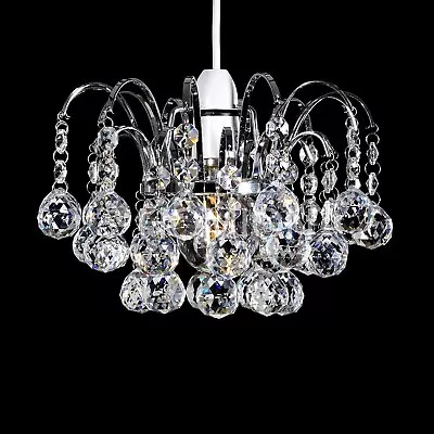 Modern Chandelier Ceiling Light Shades Acrylic Crystal Droplet Pendant Lampshade • £15.45