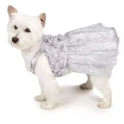 $29.99 • Buy Zack & Zoey SHIMMER NIGHTS WHITNEY DRESS Silver Snowflakes White Tulle Satin