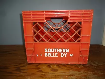 Southern Belle Dairy Orange Plastic Milk Crate 13x13x11 Vintage Somerset KY • $19.99