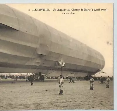 GERMANY AIRSHIP Postcard *ZEPPELIN* Luneville France 1913 Pioneer Aviation XZ196 • £11.95