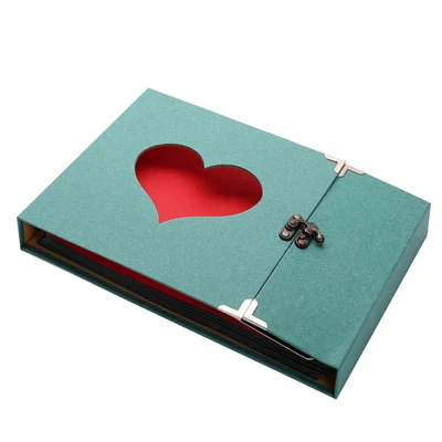 £16.75 • Buy  Hardcover DIY Scrapbook Photo Album Homemade Memory Book Album Heart Design