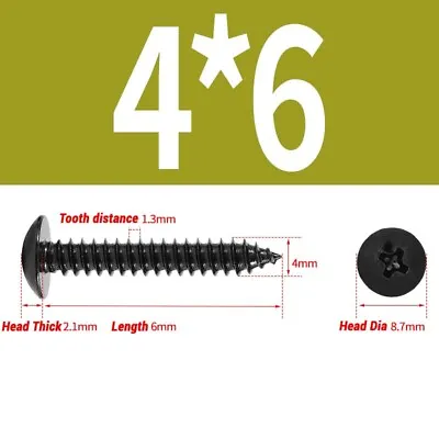 M3-M6 Black A2 Stainless Steel Phillips Pan Head Self Tapping Screws Pozi Pili • £1.79