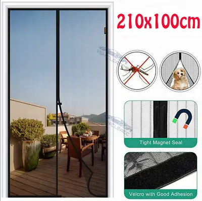 Magnetic Screen Door Retractable Mesh Net Pet Patio Hands Free Mosquito Magic • $8.99