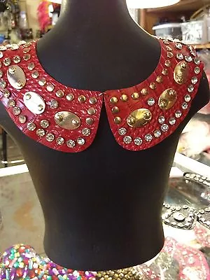 Faux Croc Leather Gothic-Steampunk-Punk-Grecian Studded Collar • $12.95