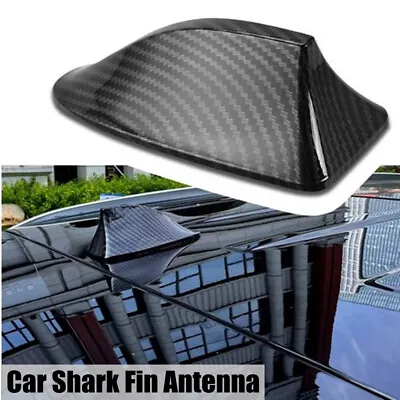 Carbon Fiber Car Shark Fin Roof Antenna Radio FM/AM Signal Aerial Accessories • $22.86