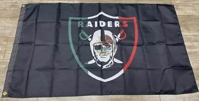 PRE-ORDER Las Vegas Raiders Mexican Flag 3x5 Ft. Flag NFL Fan Gift Present • $11.96