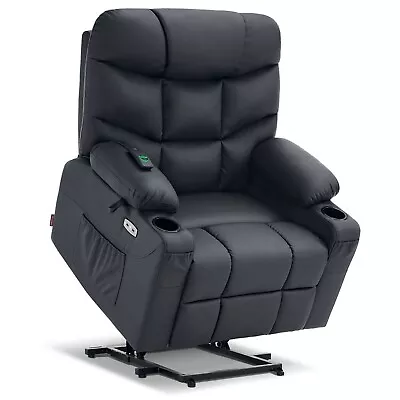 MCombo Medium-Wide Power Lift Recliner Chair Sofa Faux Leather R7289 • $649.90