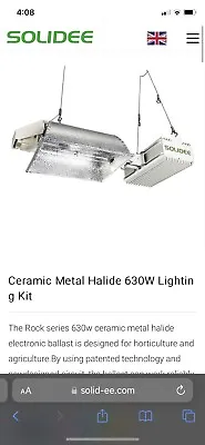 SOLIDEE Ceramic Metal Halide 630w Grow Light • $100