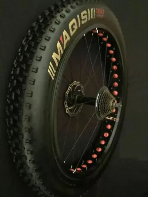 26*4.0 Fat Bike Aluminum Rim Rear Wheel Set 7 Speed Freewheel With Disc &Tire  • $269