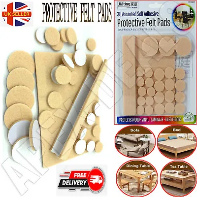 £2.95 • Buy Self Adhesive Felt Protective Pads For Wooden Flooring Protection On Furniture..