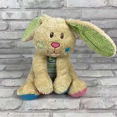 Mary Meyer Rabbit Bunny Plush Striped Tummy Green Pink Blue Easter Lovey 12 Inch • $16.53