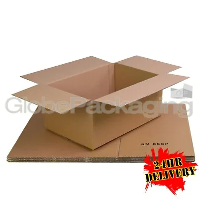 25 X DEEP Max Size Royal Mail Small Parcel Postal Boxes 350x250x160mm *OFFER* • £18.60