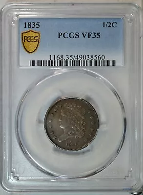 1835 Classic Head Half Cent PCGS VF35..........Type Coin Company • $150