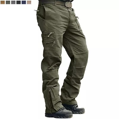 Men's Casual Cargo Pants Military Army Combat Trousers Outdoor Tactical Hiking  • $49.99