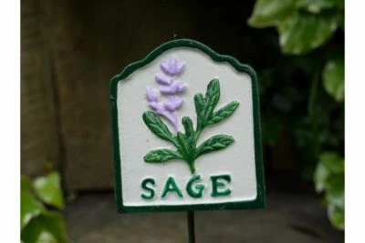 £9.75 • Buy Set Of 3 Metal Herb Markers SAGE PARSLEY THYME