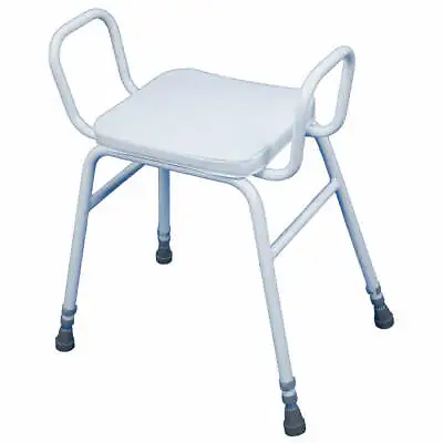 £74.99 • Buy Height Adjustable Perching Stool With Arms - 670 825mm Height - Padded Seat