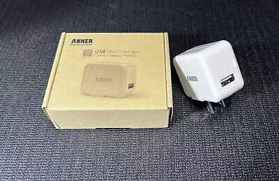 Anker AK-71AN10W Folding USB Wall AC Charger Adapter White Output 5V 2A Foldable • $8.99
