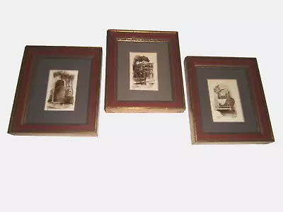 New Orleans Miniature Framed Prints Frank Caruso Pen/Ink Signed Jackson Square 3 • $39.90