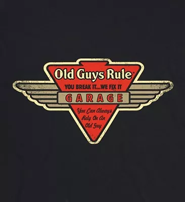 Old Guys Rule   Garage   W/ Pocket V8 Muscle Street Rod Beach Coupe S/s Size M • $20.95