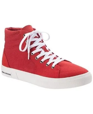 Sun + Stone Jett High Top Sneakers Mens Sz 12M Red Canvas Casual Shoes $69 • $8.50