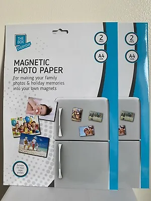 £4.79 • Buy 4 Pack A4 Magnetic Photo Paper Printing Inkjet  Printable Fridge Magnet Family