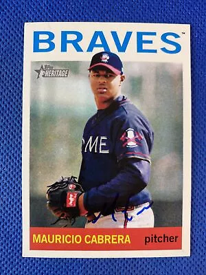 2013 Topps Heritage Minors Mauricio Cabrera #162 Auto Signed Autograph Braves  • $8