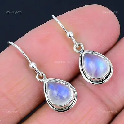 Natural Rainbow Moonstone Gemstone 925 Silver Drop/Dangle Earrings For Girls • $8.99